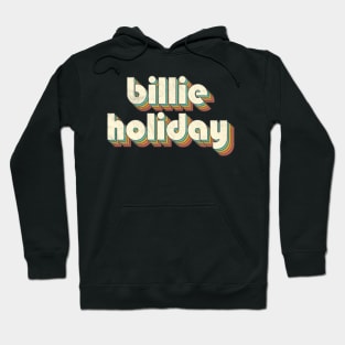 Retro Vintage Rainbow Billie Letters Distressed Style Hoodie